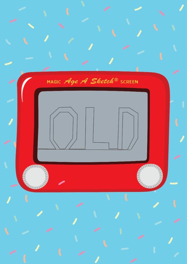 Age A Sketch - Retro Happy Birthday Card created by @Laura Lonsdale Designs