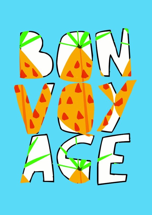 Bon Voyage leaving card created by Wonder Love