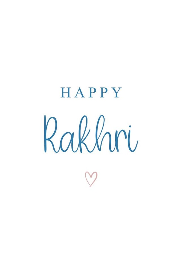 Happy Rakhri Card created by Kalm Lettering