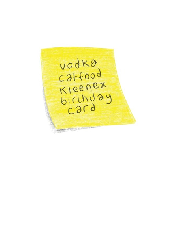 vodka cat food kleenex birthday card created by _dontforget