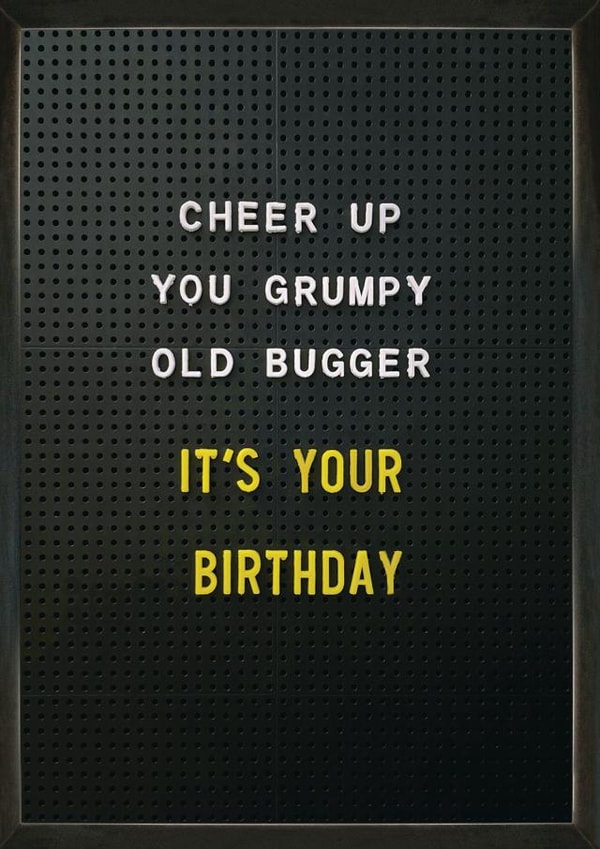 Grumpy Bugger Birthday Card created by Brainbox Candy