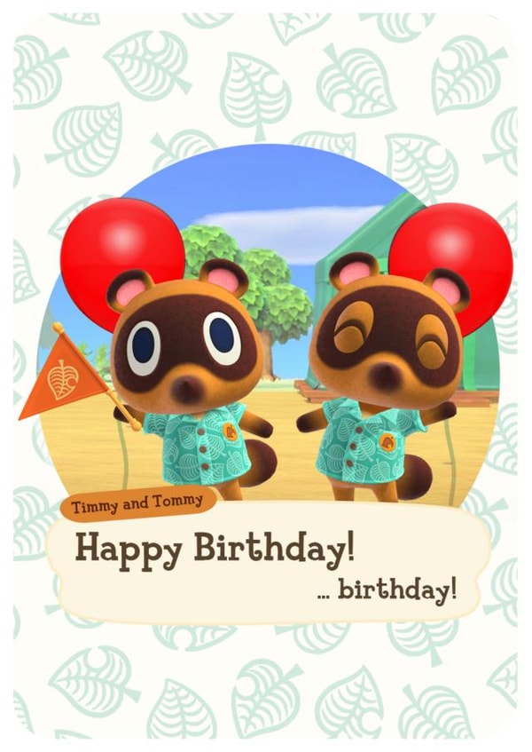 Timmy & Tommy Happy Birthday Animal Crossing ACNH created by Dut