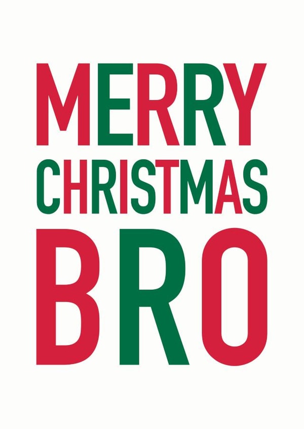 Merry Christmas Bro Card created by Studio 9