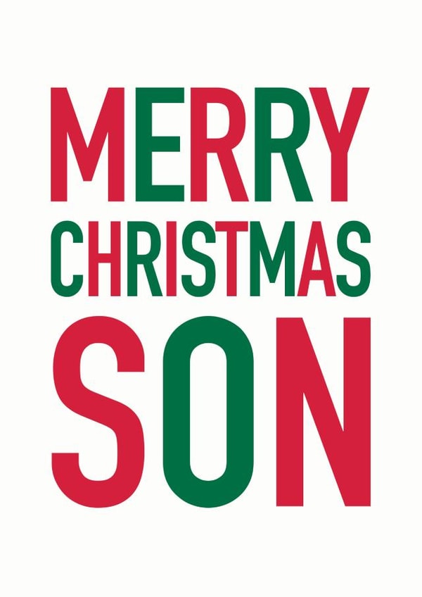 Merry Christmas Son Card created by Studio 9