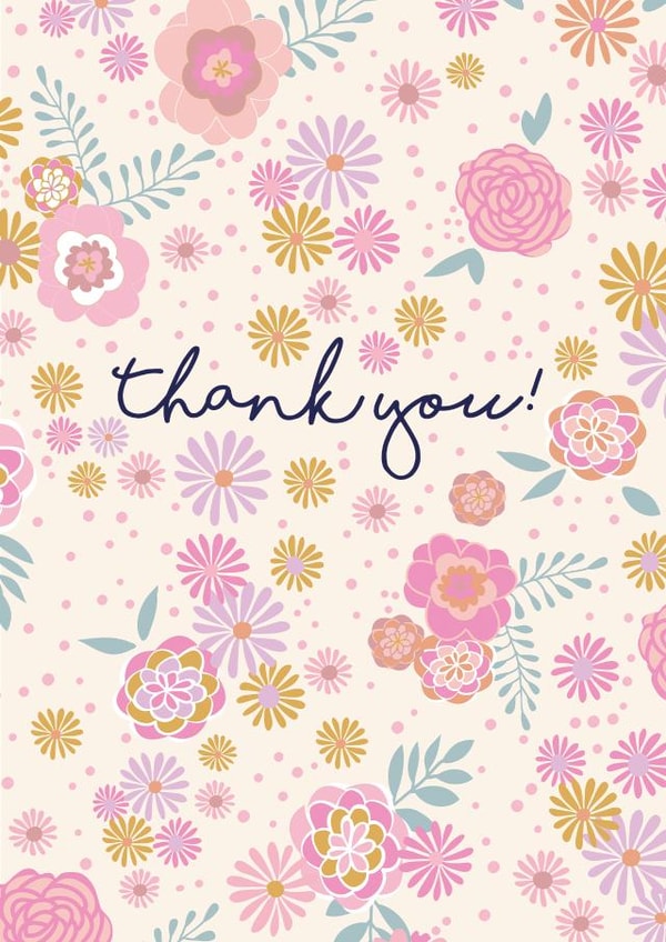 Colourful Floral Thank You Card created by Louise Parr Studio