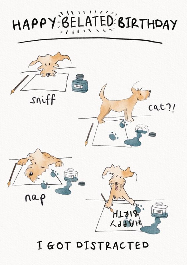 Happy Belated Birthday Card created by Jo Scott Art