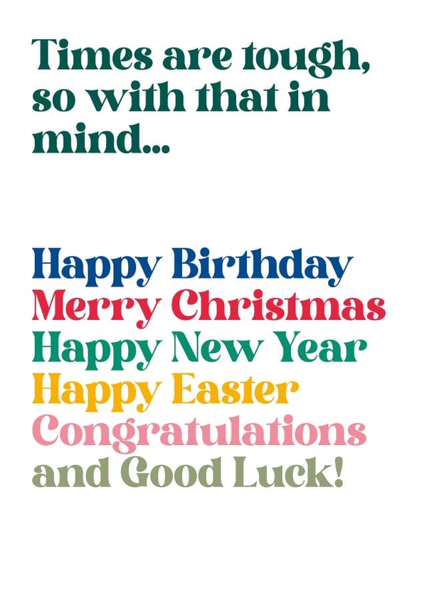 Card for everything created by Little Lights Invites