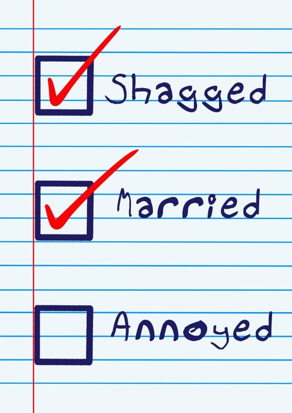Shagged Married Annoyed Wedding Card created by Little Spoon