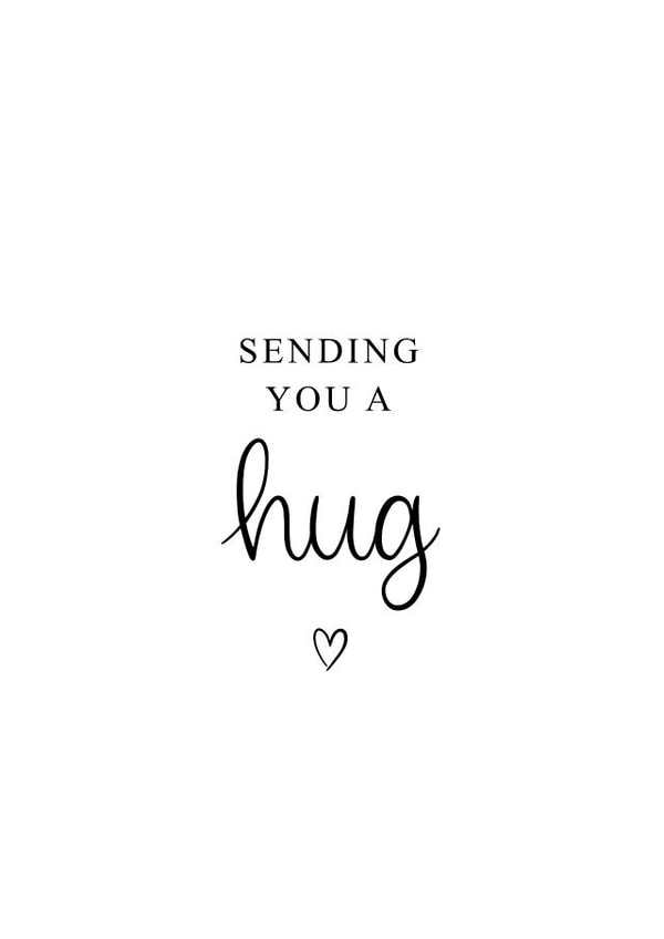 Sending You A Hug Card created by Kalm Lettering