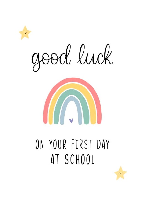 Good Luck On Your First Day At School Card created by Kalm Lettering