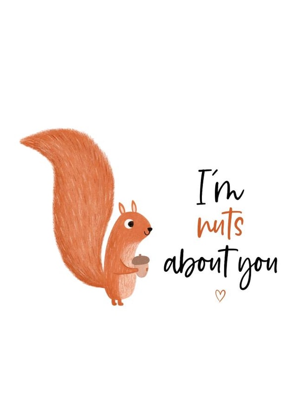 I'm Nuts About You Card created by Kalm Lettering