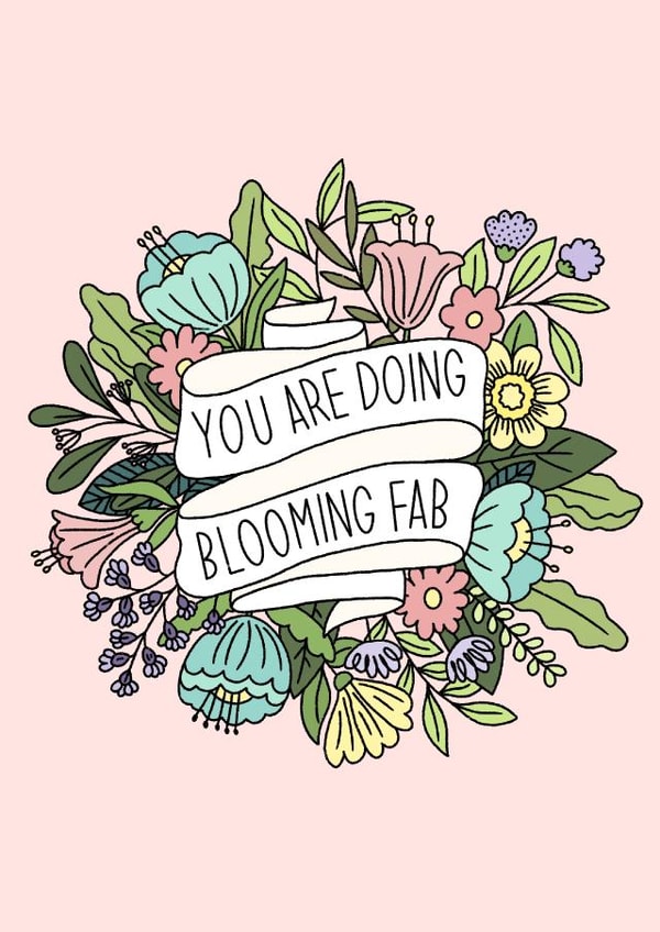Motivation, Positive affirmation, Self love, Flower lover, just to say, for her created by By Emma Dearling