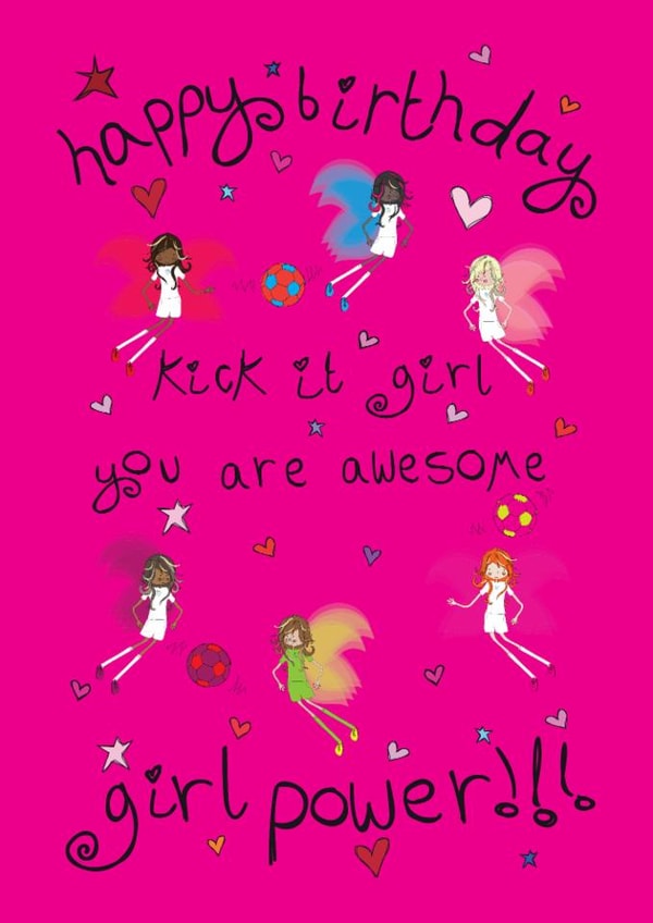 Happy Birthday Girl Power Football Fairy created by The Girl Power Fairies