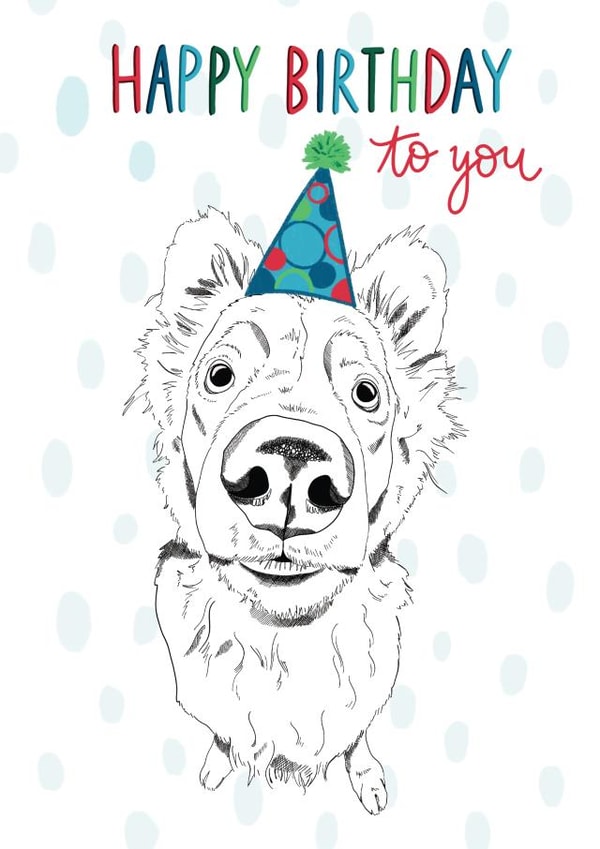 Border Collie Sheep Dog Birthday Card created by Bramble Designs