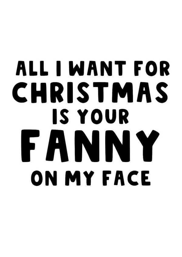 Festive Christmas Fanny Gift created by The Blunt Badger