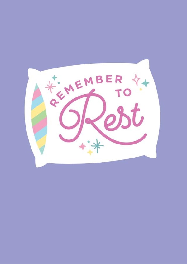 Remember to Rest Card created by Girl & Cat Studio