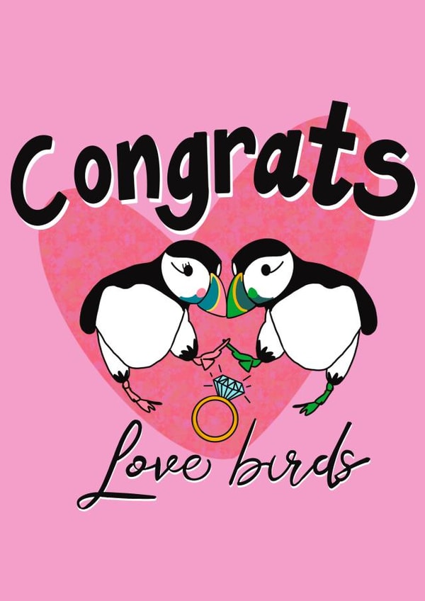 Congratulations love birds created by Sarah Foll