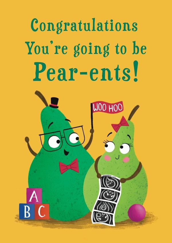 Congratulations You're going to be Pear-ents! created by Hannah Jayne Lewin