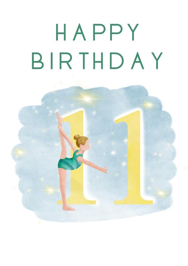 11th Birthday gymnastics Card created by Candice Alvarez