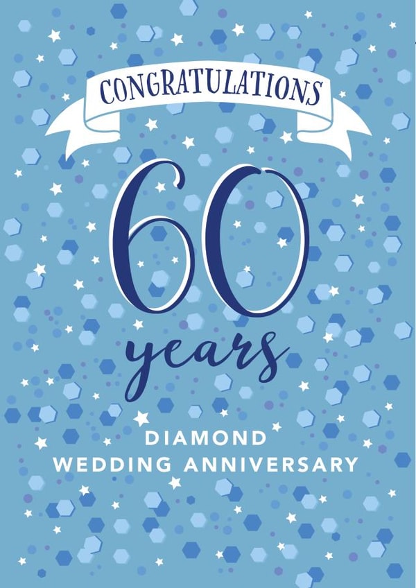 Diamond Wedding - 60 years - Wedding Anniversary Card created by One Day in May Design