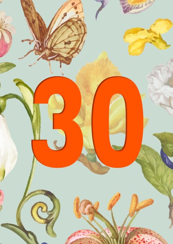 30th Birthday Card created by Nutmeg Studio