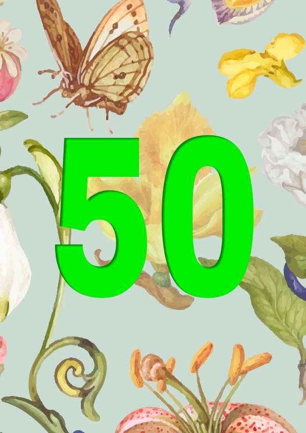 50th Birthday Card created by Nutmeg Studio