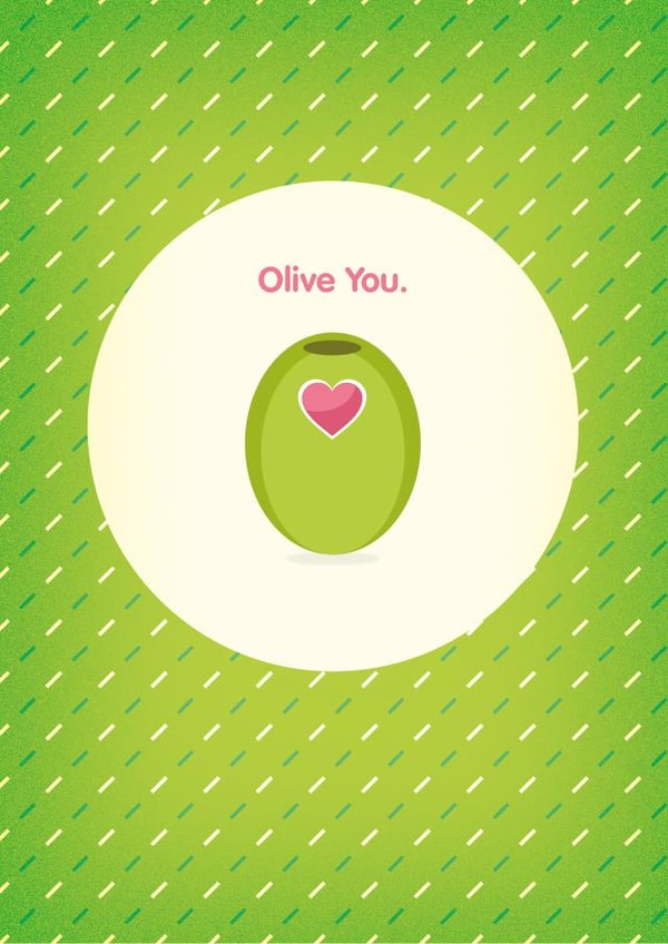 Olive You Greeting Card created by Cindy Cheung