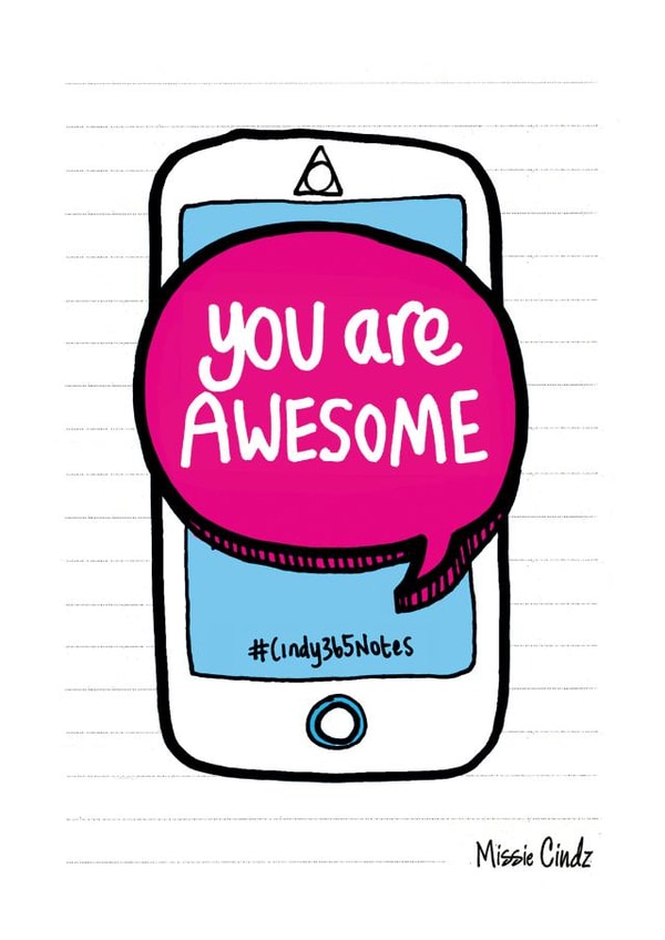 You Are Awesome Greeting Card created by Cindy Cheung
