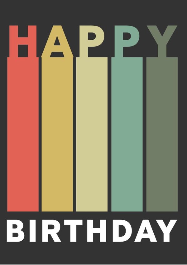 contemporary birthday card created by Nathan Cooper