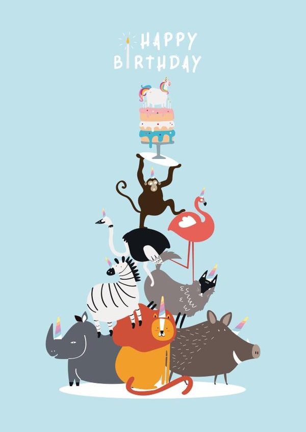 Animal Birthday Card created by IcyCard