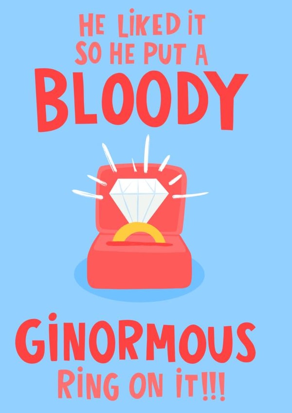 Beyonce Pun Funny Engagement Congratulations Card created by Lucy Maggie Designs