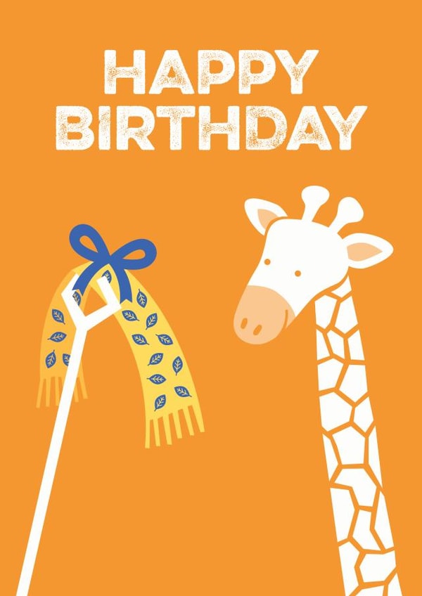 Cute Giraffe Birthday Card 1001 created by Hello Squid