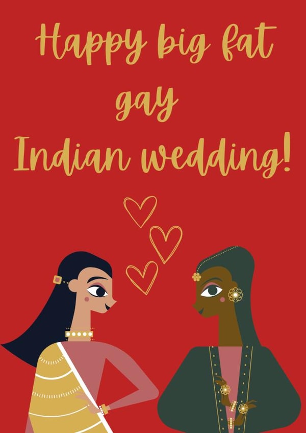 Big Fat Gay Indian Wedding! 1001 created by RooBee Card Company
