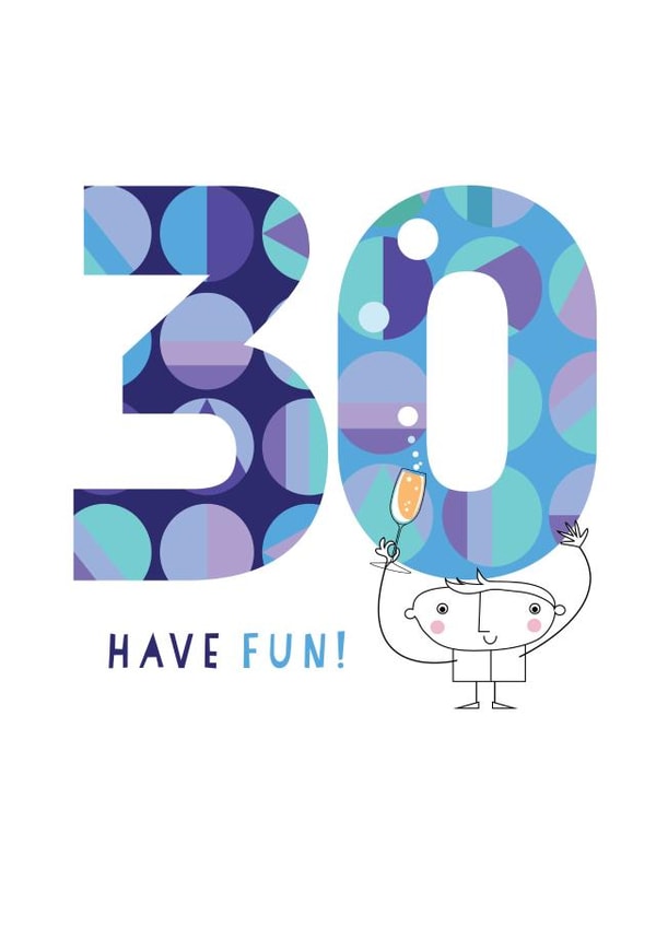 30th Birthday Card for a special guy created by Pink Pig