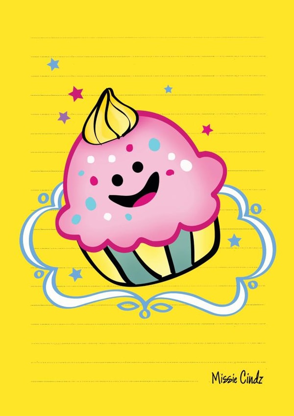 Happy Cupcake Greeting Card created by Cindy Cheung
