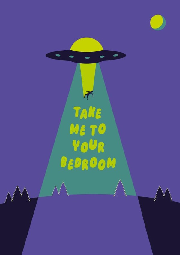 UFO Cheeky Alien Love Anniversary Card created by Betiobca