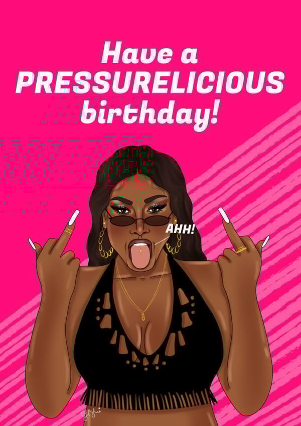 Megan Thee Stallion PRESSUELICIOUS Traumazine Birthday created by Jessica Rigsbee: My Depiction Addiction 