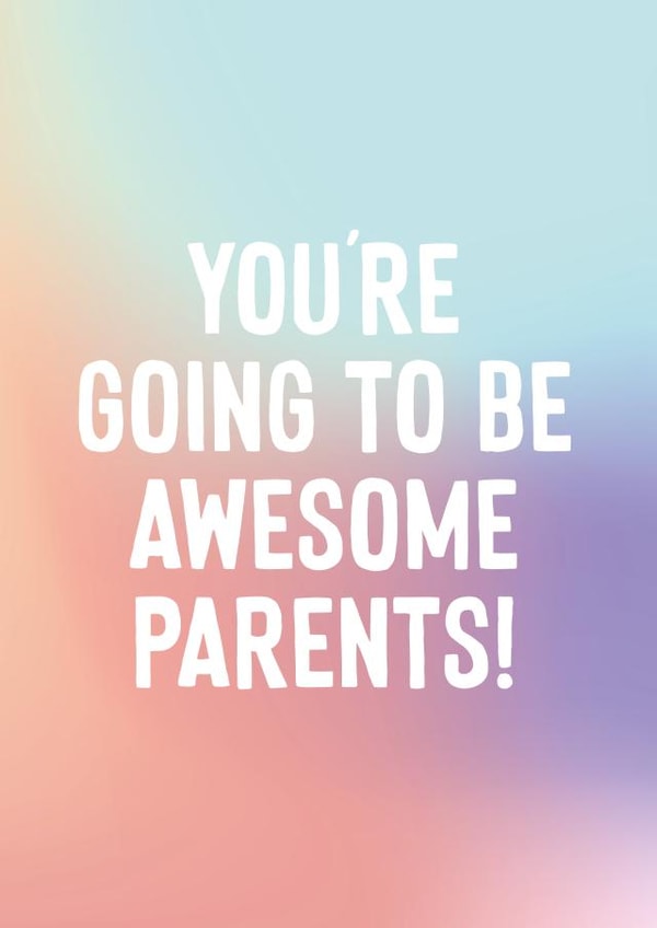 Cute New Baby Card - Pregnancy - Expecting Baby - Going To Be Awesome Parents created by Purple Tree Designs