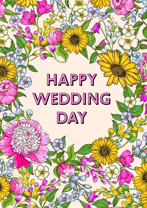 HAPPY WEDDING DAY created by Poppy & Mabel 