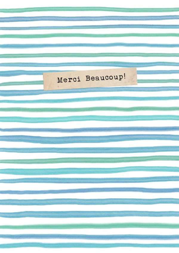 Merci Beaucoup Thank You Card created by Watercolour Sky 