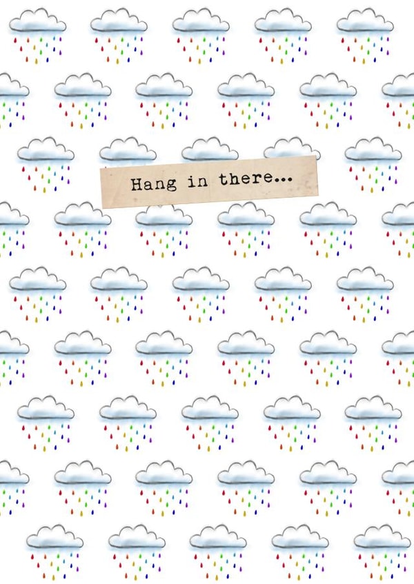 Hang In There Rainbow Clouds Card created by Watercolour Sky 