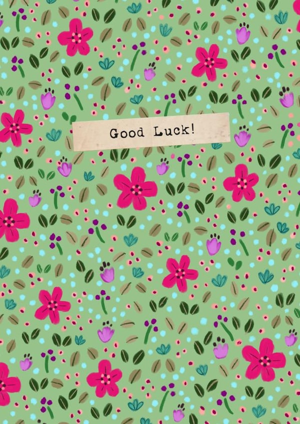 Good Luck Meadow Print Card created by Watercolour Sky