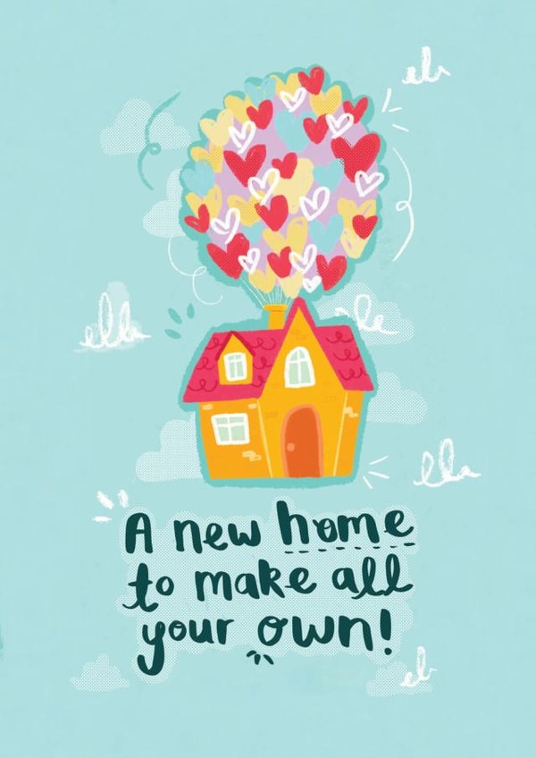 Cute Rhyme New Home Card - UP - A New Home To Make All Your Own created by Rachel Suzanne
