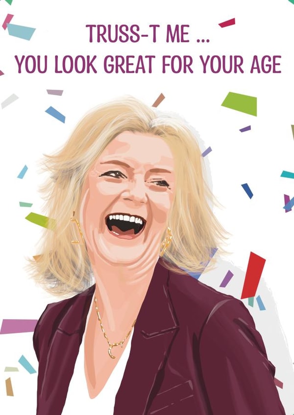 Liz Truss Birthday Card created by Replay Prints