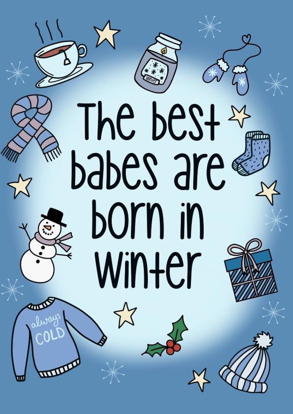 Winter themed birthday card created by Wooden It Be Precious