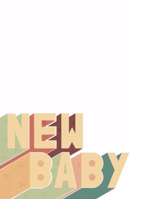 A colourful and modern card for new mums and dads! New Baby! created by Bearboy 