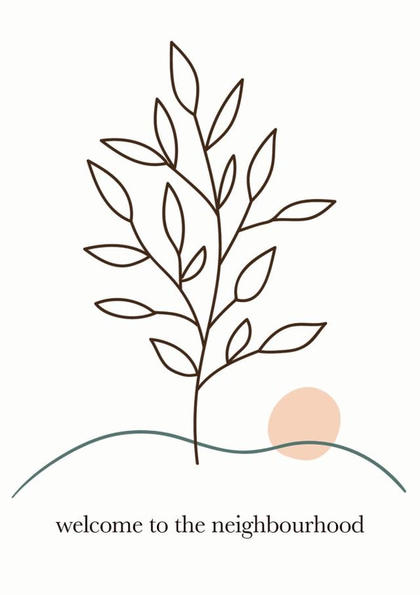 welcome to the neighbourhood elemental leaf sunset new neighbor created by Open Space Collective