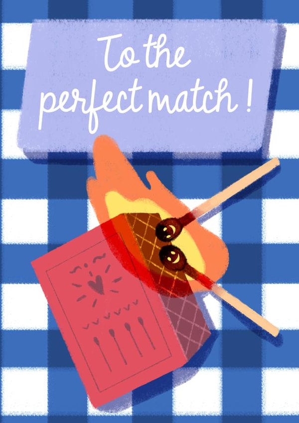 Perfect match anniversary card created by @Alisha Vas