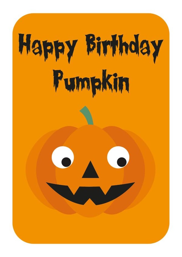 Happy Birthday Pumpkin created by Stripey Cats