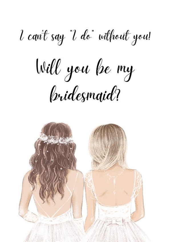 Bridesmaid card - Will you be my bridesmaid created by Samuel Breeze